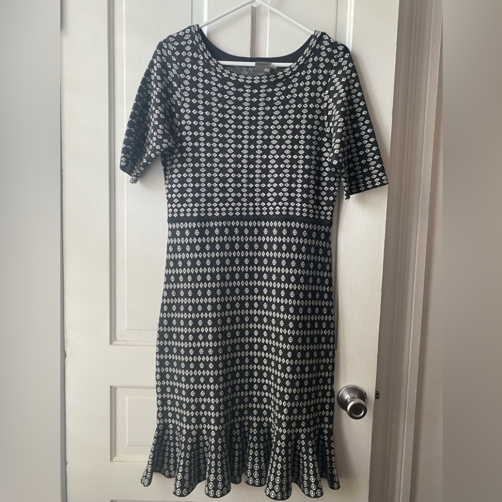 Taylor A-line Peplum Sweater Dress